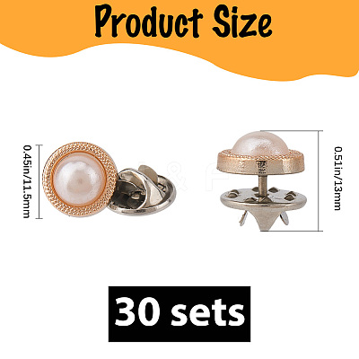 30Pcs Round Iron Lapel Pin Backs for Backpack Clothes JEWB-GF0011-52-1