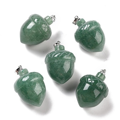 Natural Green Aventurine Pendants G-M393-01P-02-1