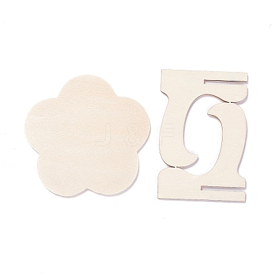 Flower Wooden Mini Chalkboard Signs LS-AJEW-M035-09-1