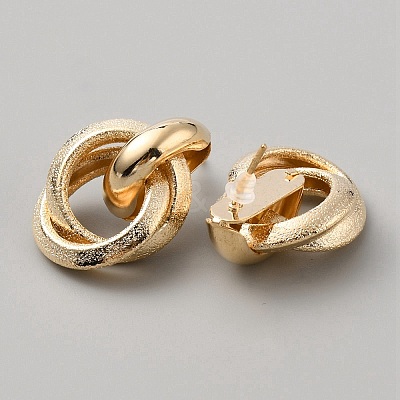 Iron Twist Knot Stud Earrings for Women EJEW-WH0004-106E-1