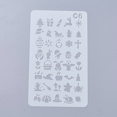 Plastic Reusable Drawing Painting Stencils Templates DIY-WH0047-06-1