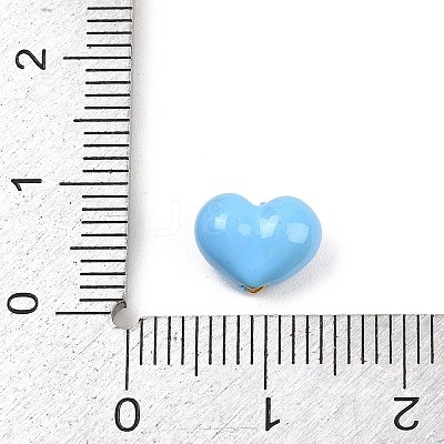 Brass Enamel Beads KK-G541-01E-1
