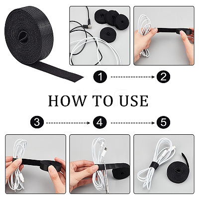 Nylon Hook and Loop Strap DIY-WH0292-32-1