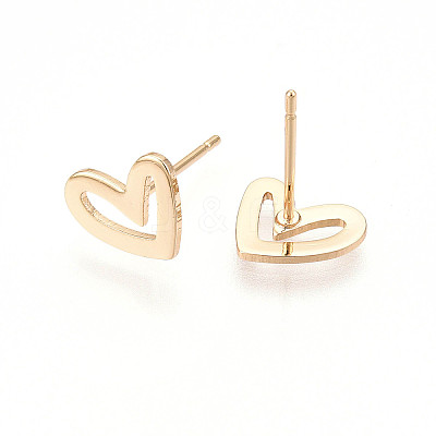 Brass Stud Earrings KK-S348-123-1