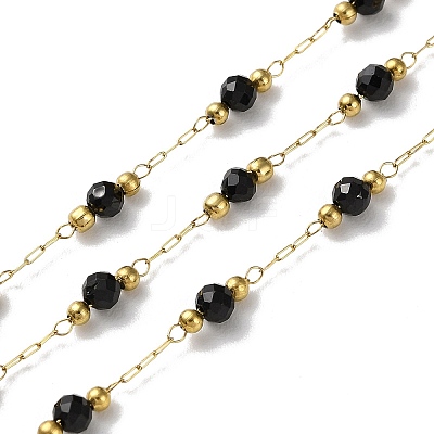 Ion Plating(IP) Real 18K Gold Plated 316 Stainless Steel Paperclip Chains AJEW-Z026-03A-1