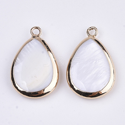 Natural Freshwater Shell Pendants X-SSHEL-R045-13-1