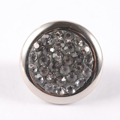 Cone 316 Stainless Steel Polymer Clay Rhinestone Screw Beads X-RB-N034-01G-1