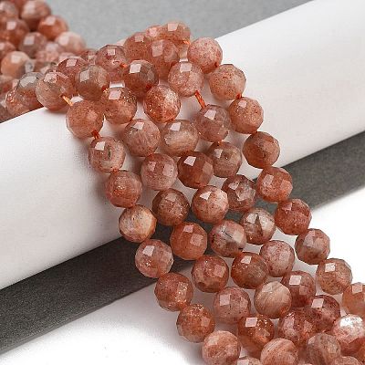 Natural Gold Sunstone Beads Strands G-B088-C21-06-1