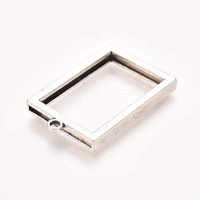 Rack Plating Alloy Photo Locket Pendants PALLOY-WH0068-03AS-1