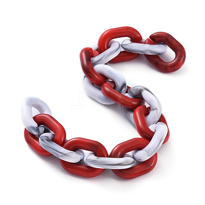 Handmade Acrylic Cable Chains AJEW-JB00654-M-1