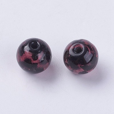 Handmade Silver Foil Lampwork Beads LAMP-J089-Q04-1