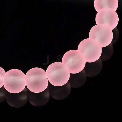 Stretchy Frosted Glass Beads Kids Bracelets for Children's Day BJEW-JB01768-06-1