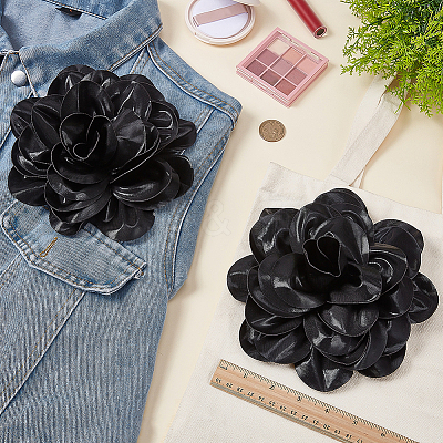 2Pcs Satin Brooches JEWB-FG0001-48C-1