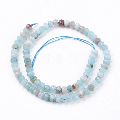 Natural White Jade Bead Strands G-R171-4x6mm-M-1