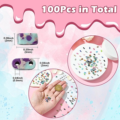 100Pcs 20 Colors Synthetic Agate Beads G-CJ0001-77-1