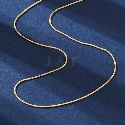 Long-Lasting Plated Brass Snake Chain Necklaces NJEW-K112-04G-NF-1