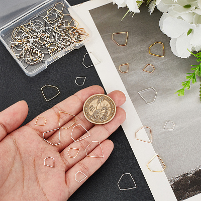 80Pcs 8 Styles Zinc Alloy Linking Rings FIND-GA0004-09-1