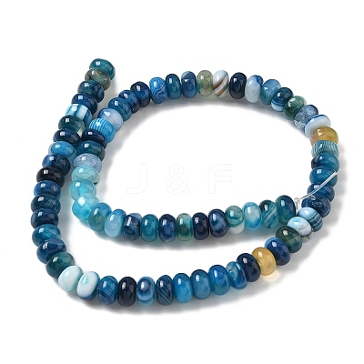 Natural Banded Agate Beads Strands G-F790-I01-01I-1