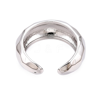 Brass Open Cuff Rings for Women RJEW-D016-08P-1