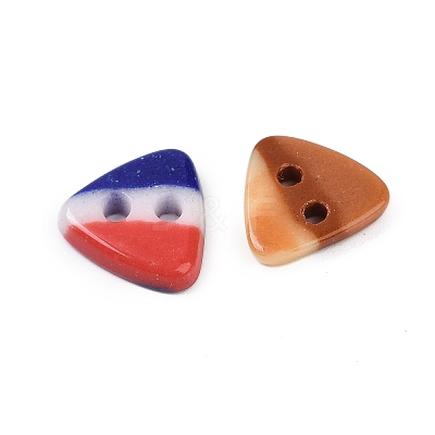 2-Hole Glass Buttons PORC-R010-14-1
