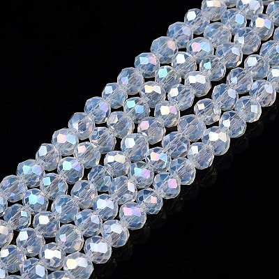 Electroplate Glass Beads Strands EGLA-A044-J4mm-B06-1