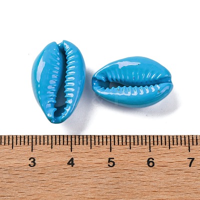 Baking Paint Cowrie Shell Beads LS-SSHEL-M023-01D-1