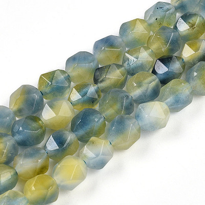 Dyed Natural White Jade Beads Strands G-T139-8mm-45W-1
