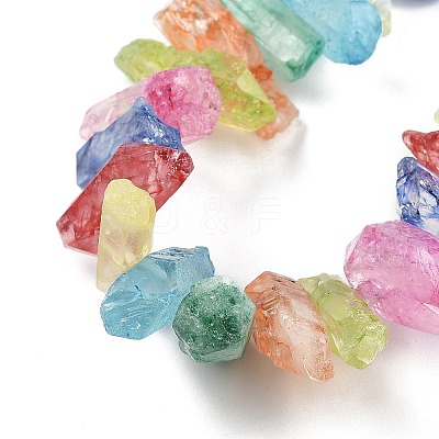 Natural Dyed Quartz Pointed Stick Beads Strands G-G791-15-01-1