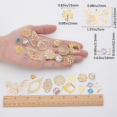 DIY Hollow Dangle Earring Making Kits DIY-SC0013-13-1