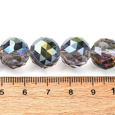 Transparent Electroplate Glass Beads Strands EGLA-N002-34E-F05-1