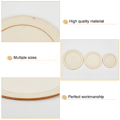 Wooden Basket Bottoms TOOL-WH0051-70B-1