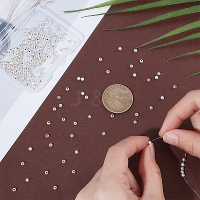 200Pcs Textured Brass Beads KK-UN0005-80S-1
