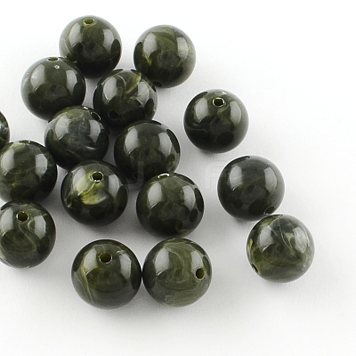 Round Imitation Gemstone Acrylic Beads OACR-R029-16mm-20-1