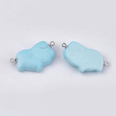 Handmade Porcelain Links connectors PORC-T002-67B-1