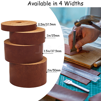 2M Flat AB Grade Cowhide Leather Cord AJEW-WH0479-73E-04-1