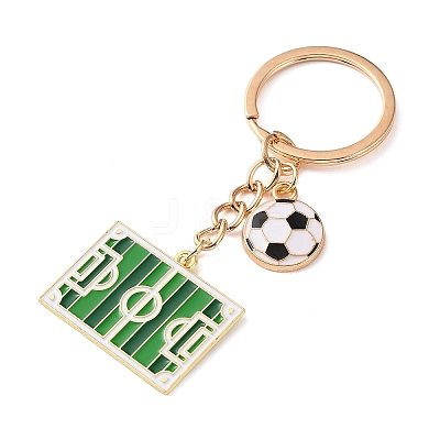 Football Theme Alloy & Enamel Keychains AL-A001-01D-G-1