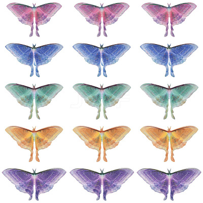 20Pcs 5 Colors Cloth Simulation Gauze Butterfly Ornament Accessories DIY-SP0005-69-1