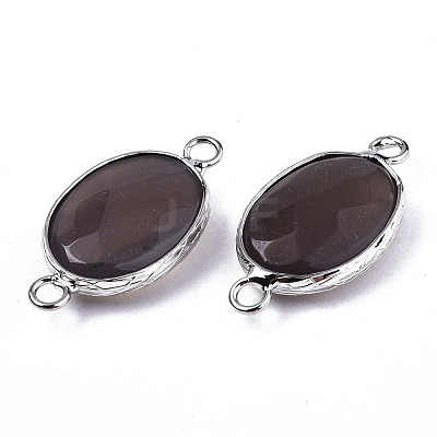 Natural Grey Agate Links/Connectors G-T131-102-15-1