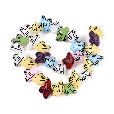 Handmade Lampwork Enamel Beads LAMP-T023-22M-1
