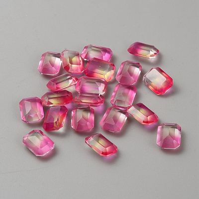 130Pcs Gradient Color Transparent Resin Cabochons RESI-TAC0018-30F-1