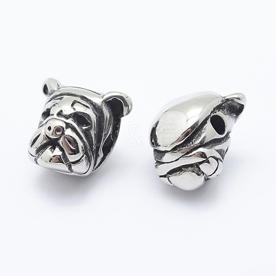 304 Stainless Steel Puppy Beads STAS-K152-01AS-1