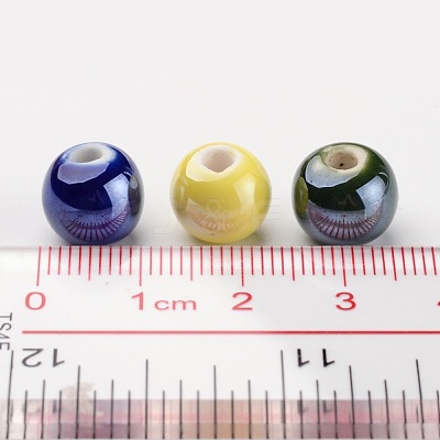 Glazed Porcelain Beads PORC-D001-18mm-M-1