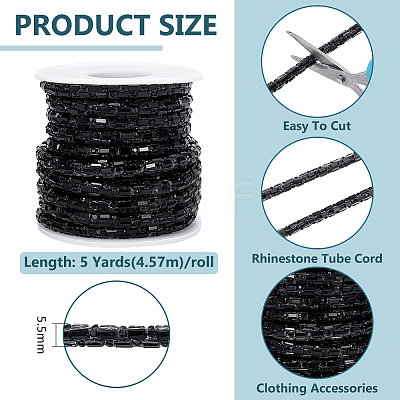 5 yards PVC & Glass Rope Soft Tube Rope String for Clothing Shoes Accessories FIND-BC0013-25B-1