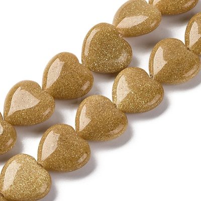 Synthetic Yellow Goldstone Beads Strands G-I372-A11-02-1