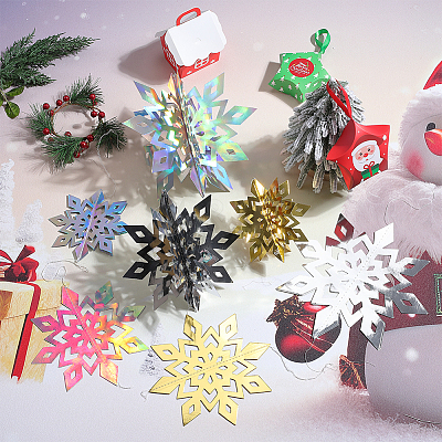 18Pcs 3 Styles Christmas Theme Plastic Decorations DIY-SC0026-69-1