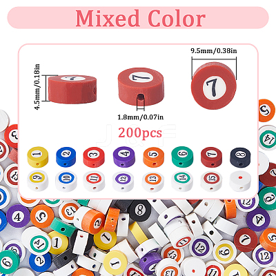 200Pcs Handmade Polymer Clay Beads CLAY-SC0001-74-1