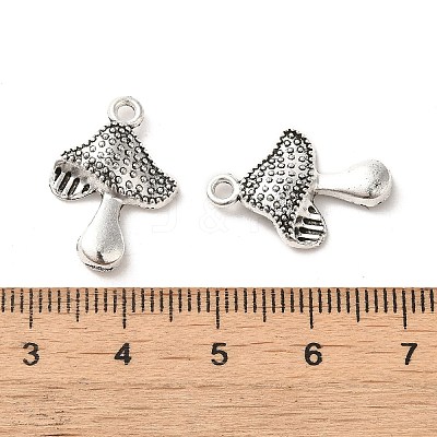 Tibetan Style Zinc Alloy Mushroom Pendants X-TIBEP-R334-289AS-RS-1
