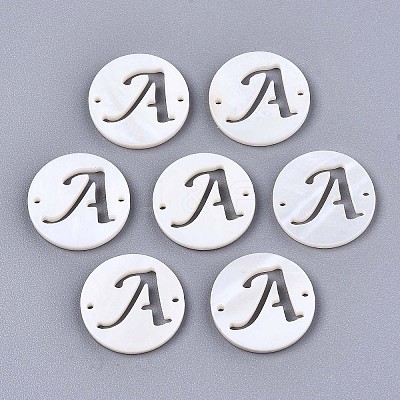 Natural Freshwater Shell Links Connectors SHEL-S276-120A-1