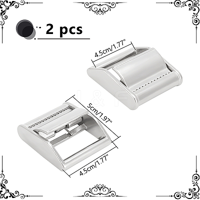 2Pcs Stainless Steel Cam Lock Lever Buckles STAS-WR0001-05-1