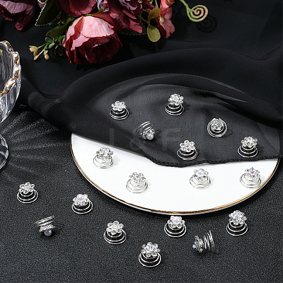 60Pcs 3 Styles Spiral Hair Pin Coil Iron Hair Accessories OHAR-SP0001-10B-1